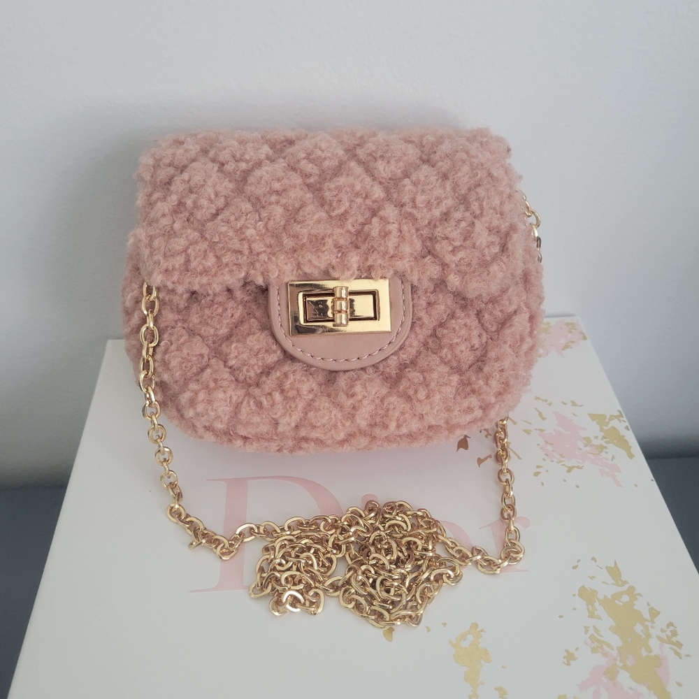 Plush Pink Mini Chain Bag